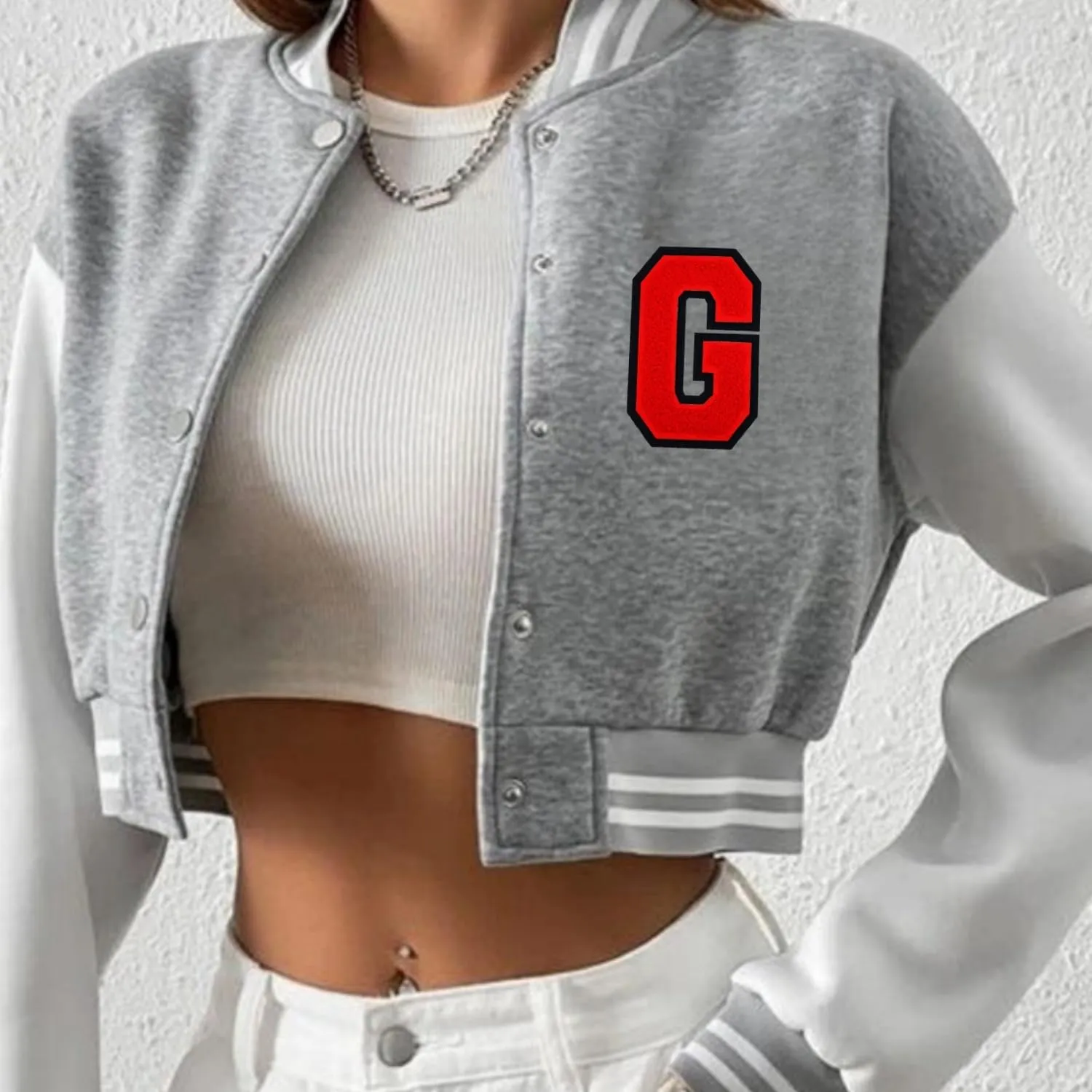 1 PCS 4.0" Red Chenille Letter Patch with Black Edge, Iron on Patches for Hats, Clothes, Bags, Backpacks, Jeans, Jackets - Initial Patches, Large Varsity Letter (G)
