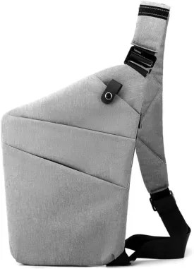 Anti Theft Crossbody Bags for Women and Men Small Sling Antitheft Sling Bag Travel Purses Antitheft Foldie Crossbody Bags with Shoulder Harness for Women (Grey)