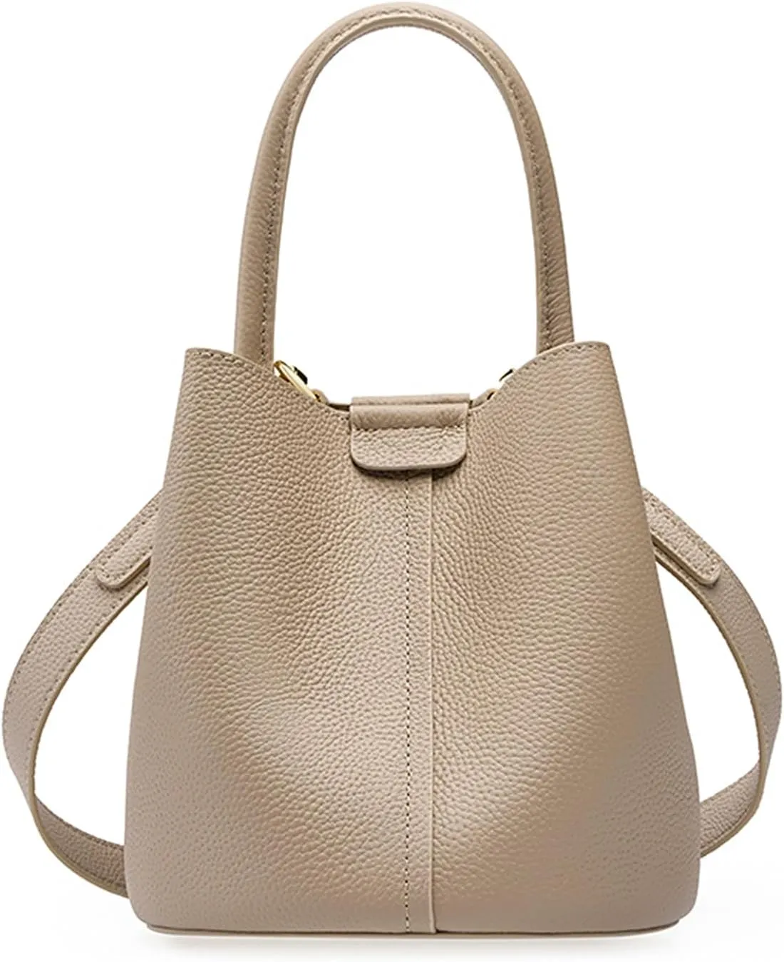 Bucket Bags for Women, Genuine Leather Crossbody Bags, Top-handle purses with an Adjustable Strap