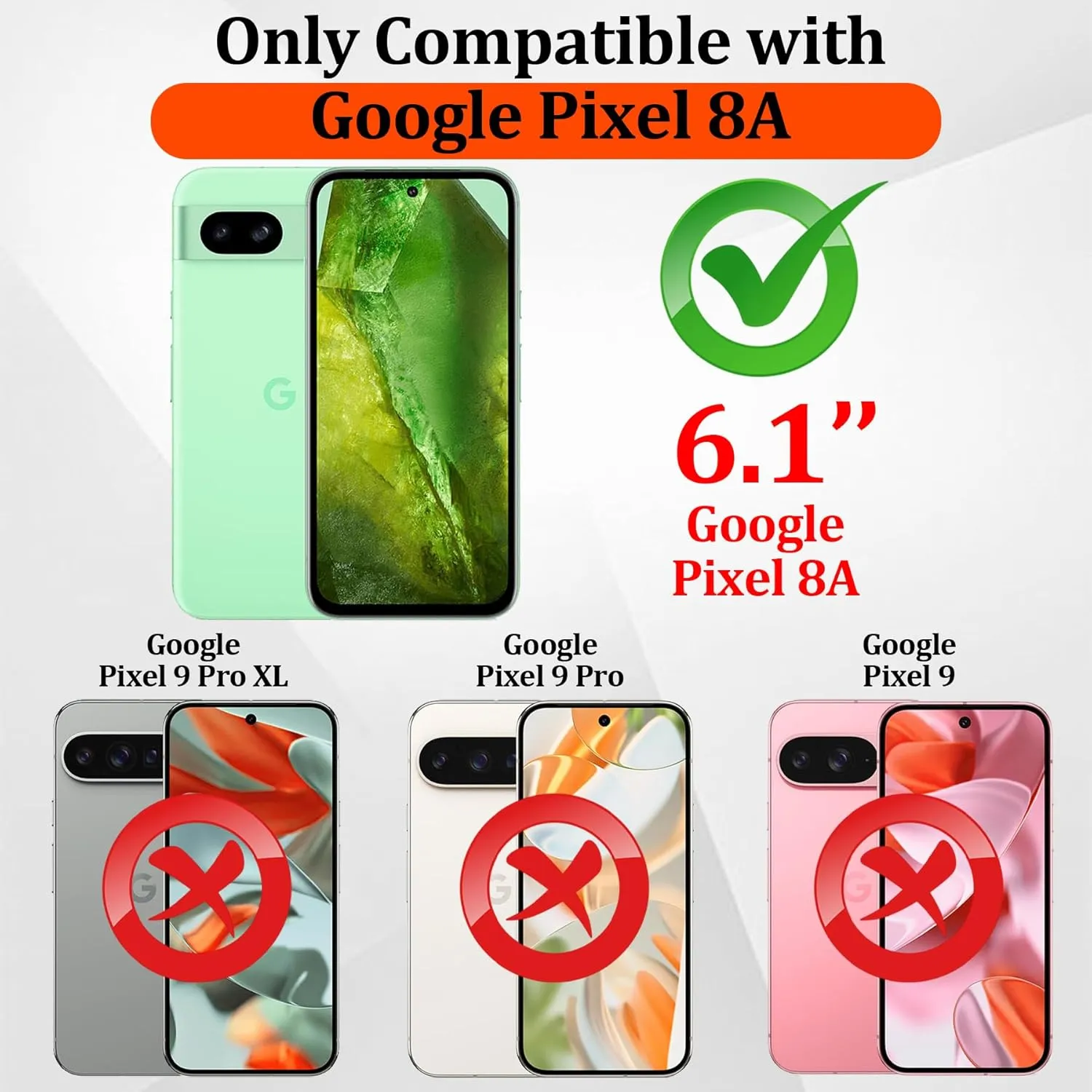 Compatible with Google Pixel 8A Case, with Belt Clip Holster Heavy Duty Rugged Shockproof Full Body Protection Kickstand Phone case for Google Pixel 8A 5G (Grey Blue)