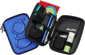 Diabetes Travel Case Hard Shell, Storage Organizer for Glucose Monitor Kit, Insulin Pen, Blood Sugar Test Strips, Syringe, Needles and Other Diabetic Care Supplies - Premium & Durable Hard Case, Blue