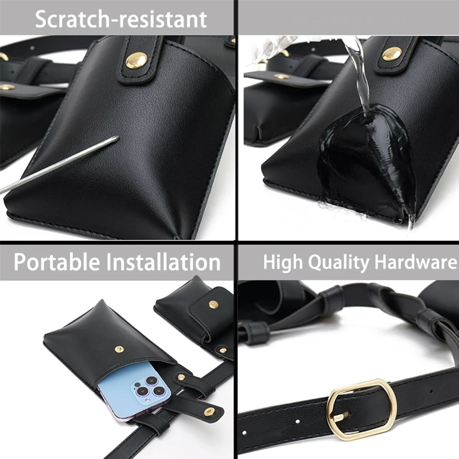 Fanny Packs for women fashionable,Fanny Pack Lace Waist Bag Pouch Utility Belt Fanny bag Waist Pack for Sports Hiking Travel Renaissance Faire Festival Fanny Pack (15/Black)