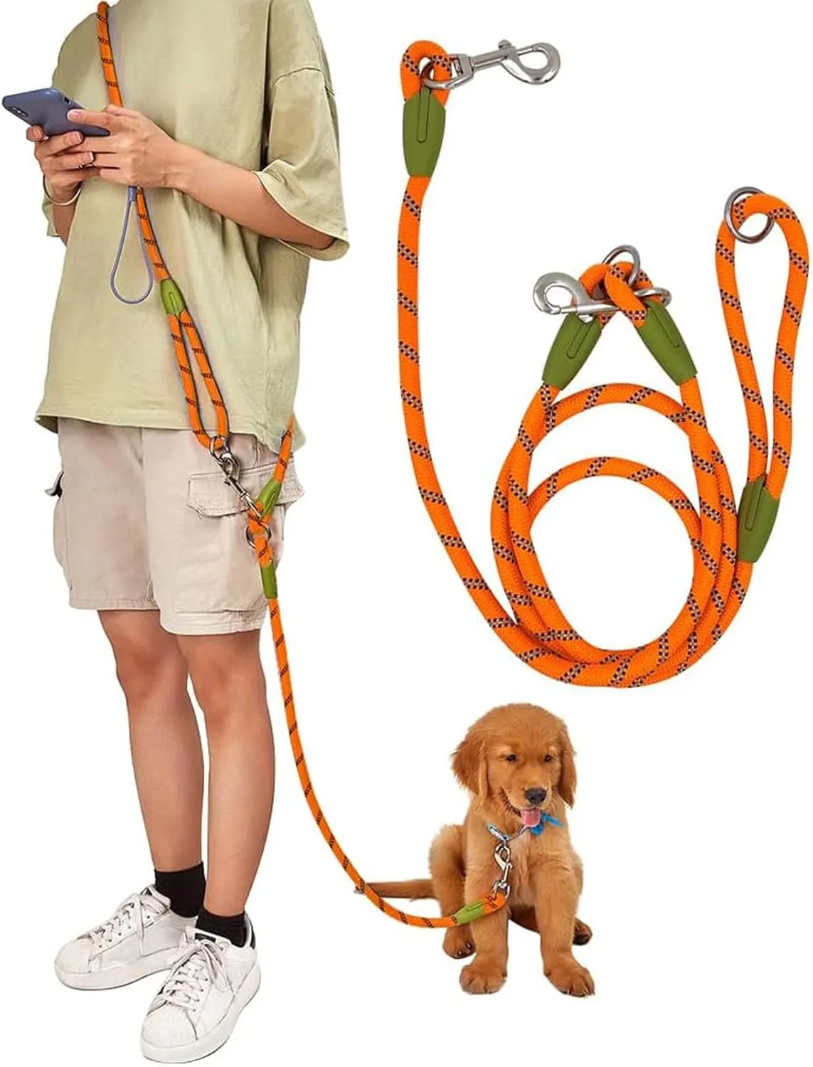 Hands Free Dog Leash 8.5ft Waist Leash for Dog Walking Jogging and Running