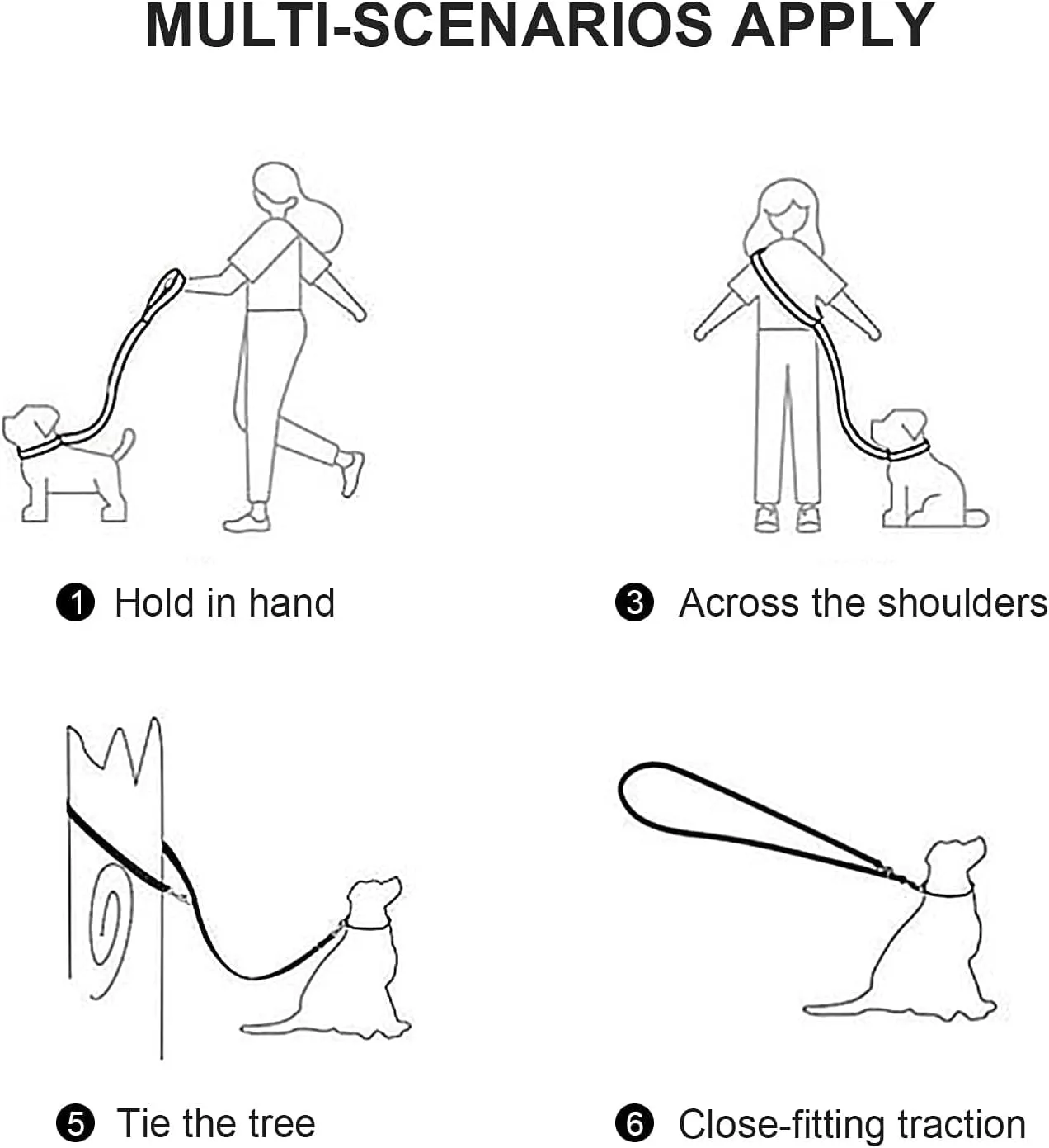 Hands Free Dog Leash 8.5ft Waist Leash for Dog Walking Jogging and Running