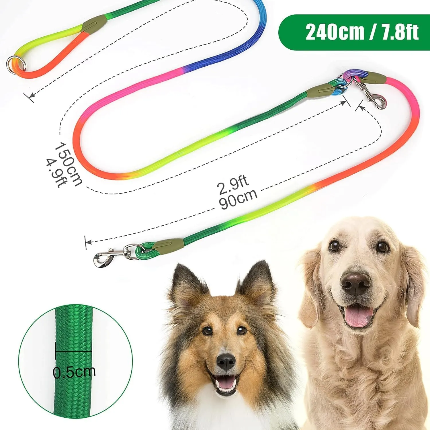Hands Free Dog Leash 8.5ft Waist Leash for Dog Walking Jogging and Running