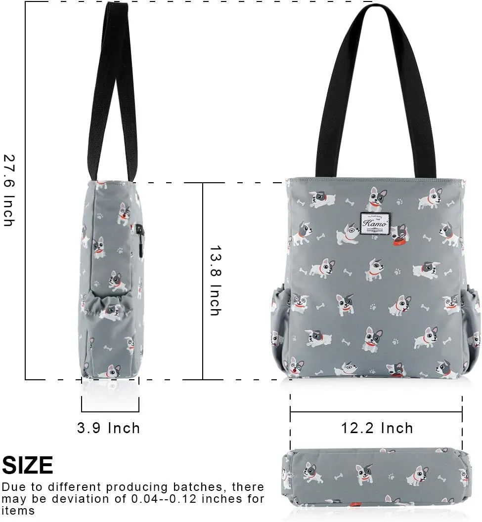 KAMO Floral Tote Bag - Waterproof Lightweight Handbags Travel Shoulder Bag for Hiking Yoga Gym Swimming Travel Beach