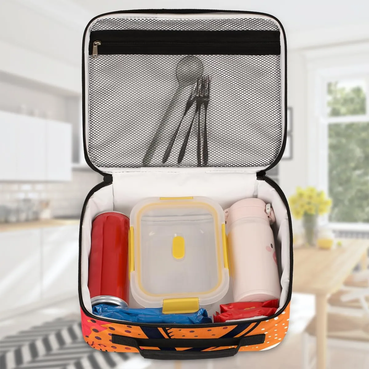 Lunch Box for Women Men Basketball Insulated Lunch Tote Bags Reusable Leakproof Lunch Bag Cooler Tote Large Lunch Bag for Picnic Travel Camping for Travel Picnic Office