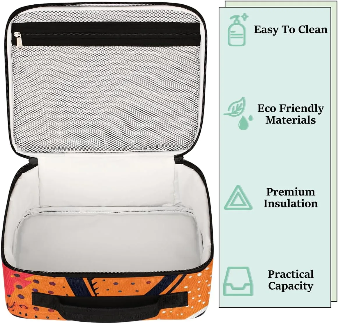 Lunch Box for Women Men Basketball Insulated Lunch Tote Bags Reusable Leakproof Lunch Bag Cooler Tote Large Lunch Bag for Picnic Travel Camping for Travel Picnic Office