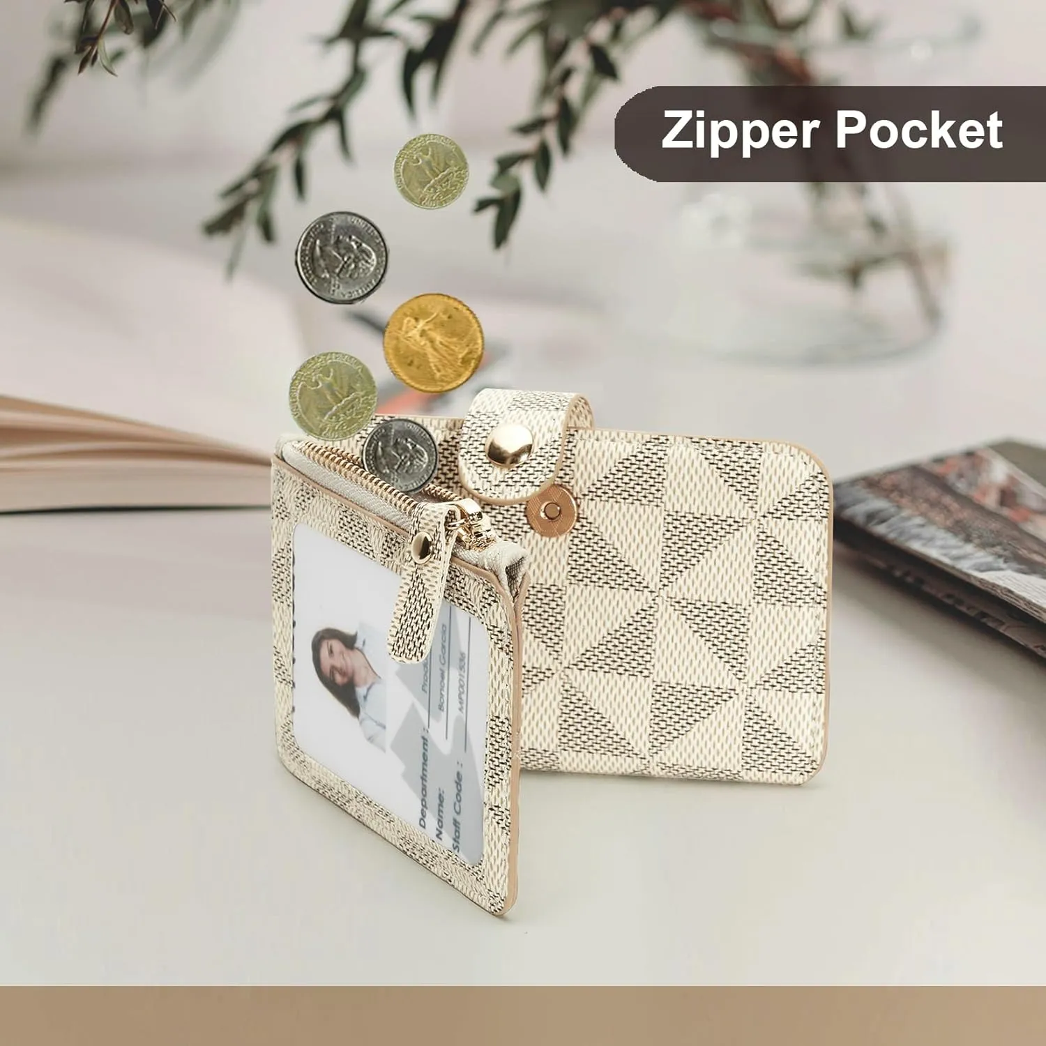 M-Plateau Card Cases, Leather Card & ID Cases,Credit Card Holder Wallet Small Card Case Wallet: Wallet Women Small Premium PU Leather, Slim Wallet for Travelling (off White)