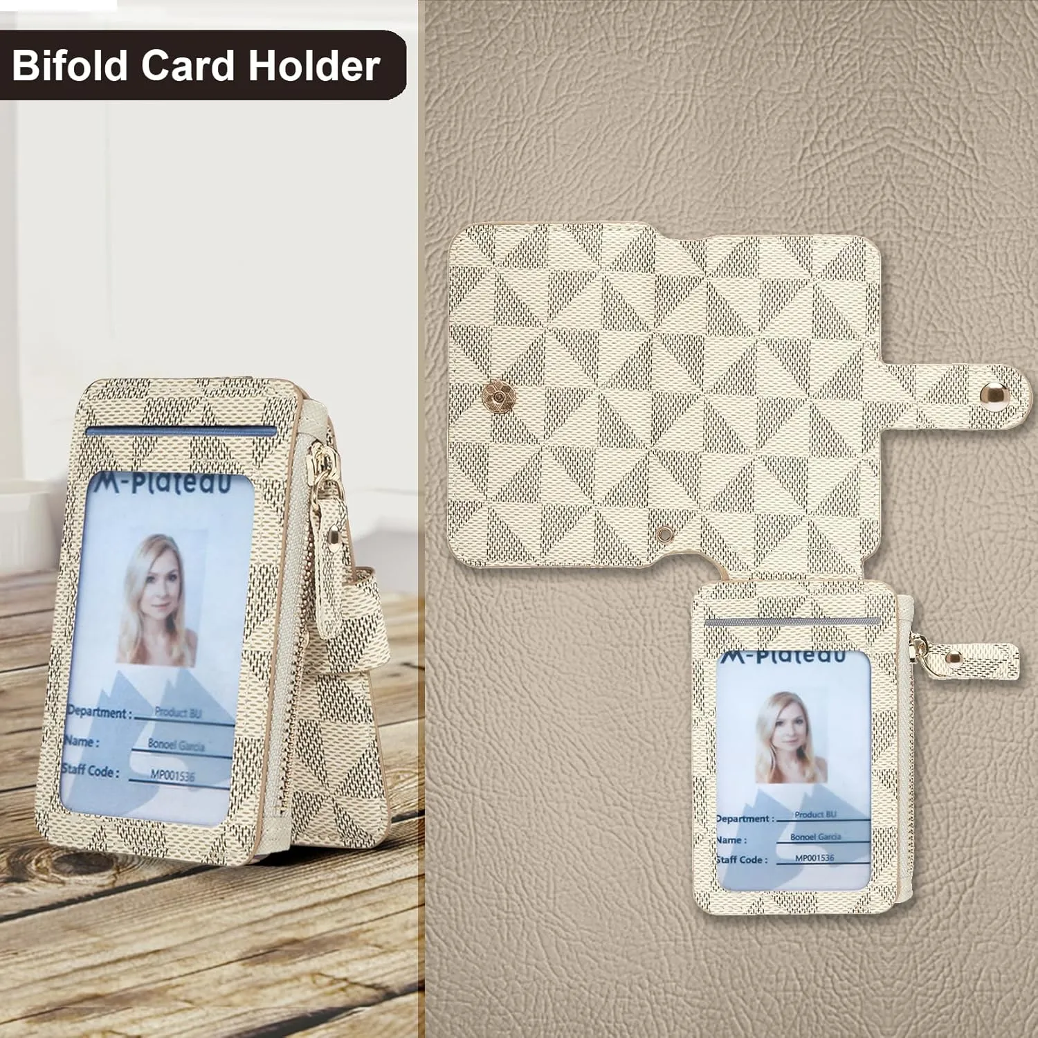 M-Plateau Card Cases, Leather Card & ID Cases,Credit Card Holder Wallet Small Card Case Wallet: Wallet Women Small Premium PU Leather, Slim Wallet for Travelling (off White)