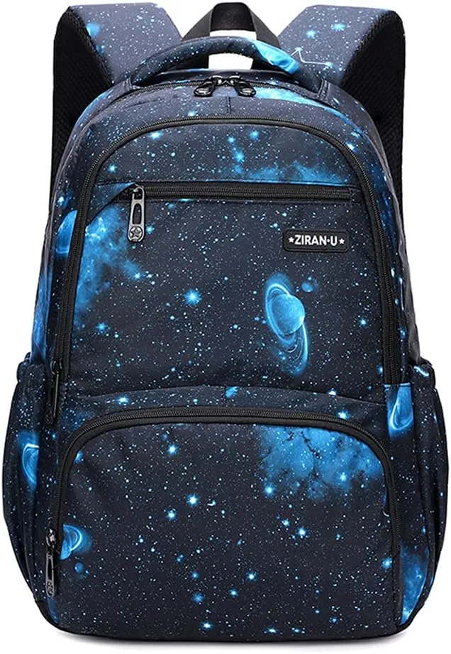MITOWERMI Kids Backpack for Boys Girls Elementary School Backpacks Boys Children Bookbags Primary Kindergarten Backpack Galaxy Black Blue
