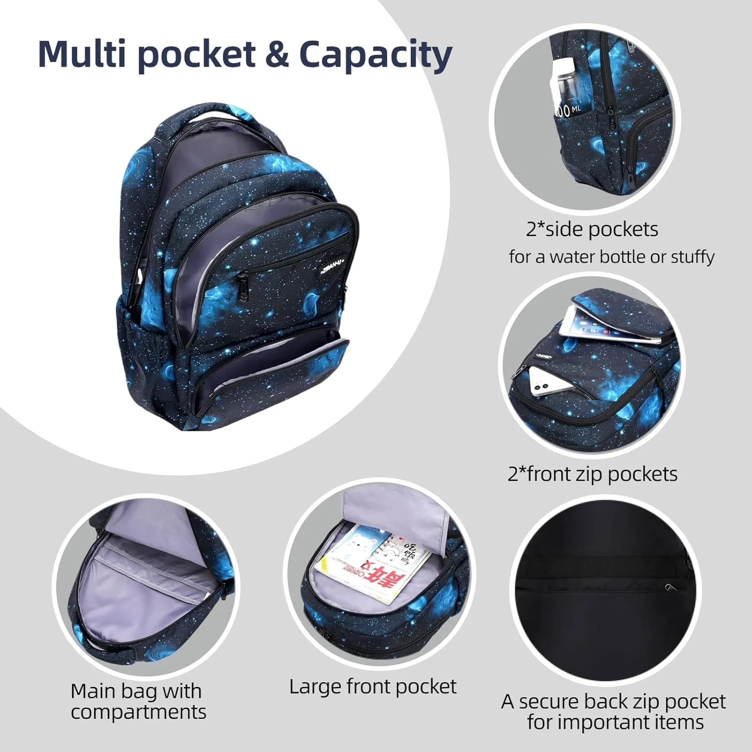 MITOWERMI Kids Backpack for Boys Girls Elementary School Bags Backpacks for Girls Children Bookbags Primary Kindergarten Backpack Purple Geometric