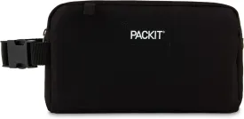 PackIt Freezable Snack Box, Black, Built with EcoFreeze Technology, Collapsible, Reusable, Zip Closure with Buckle Handle, Perfect All Ages and Fresh Snacks on the go