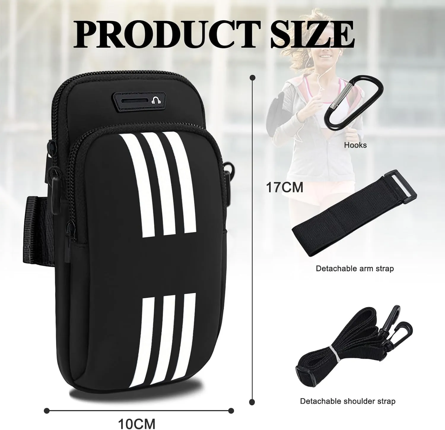 Phone Holder for Running Armband,Cell Phone Purse Small Crossbody Bags for Women Men Kids,iPhone 11 12 13 14 15 Pro Max Xs Xr X 8 7 6 Plus SE Mini Galaxy Ultra S24 Note Pouch,Sports Arm Bands