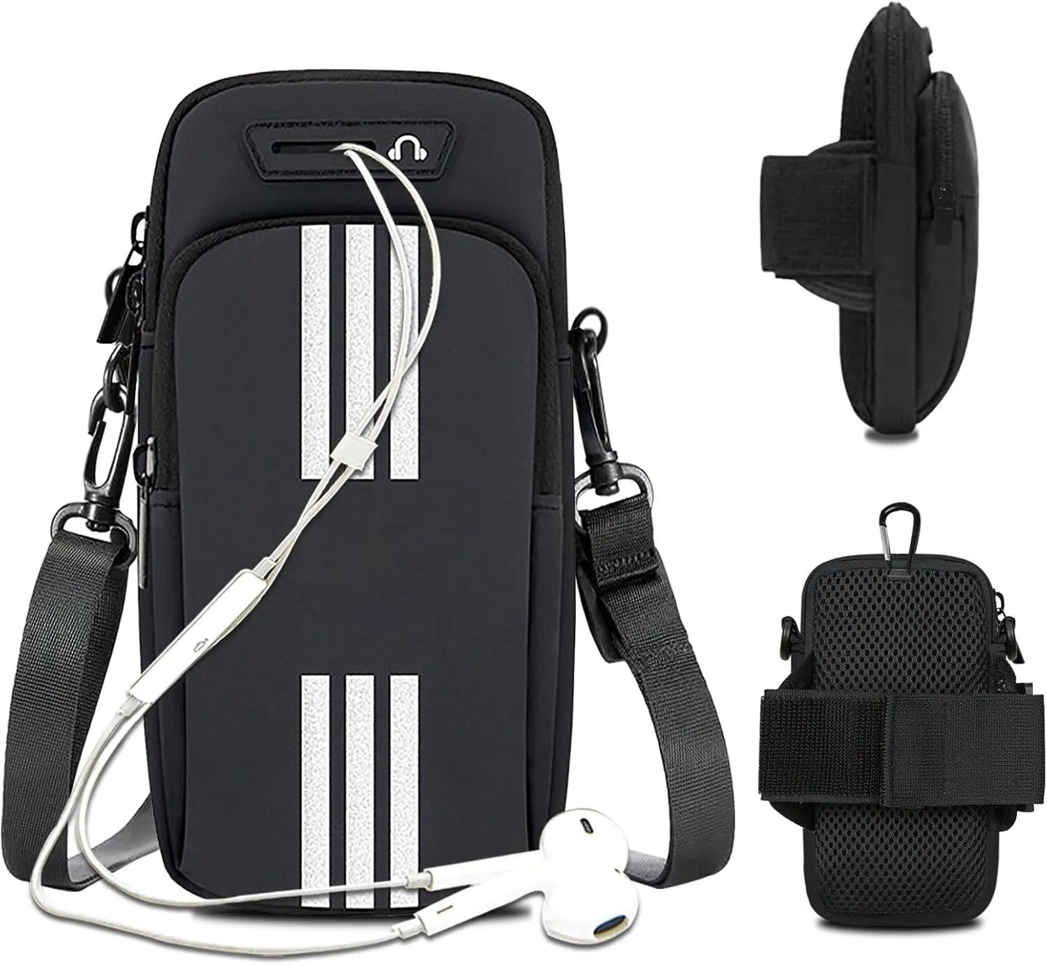 Phone Holder for Running Armband,Cell Phone Purse Small Crossbody Bags for Women Men Kids,iPhone 11 12 13 14 15 Pro Max Xs Xr X 8 7 6 Plus SE Mini Galaxy Ultra S24 Note Pouch,Sports Arm Bands