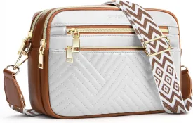 printe Small Crossbody Bags for Women, Vegan Leather Trendy Purses for Women, Travel Handbags with Adjustable Shoulder Strap