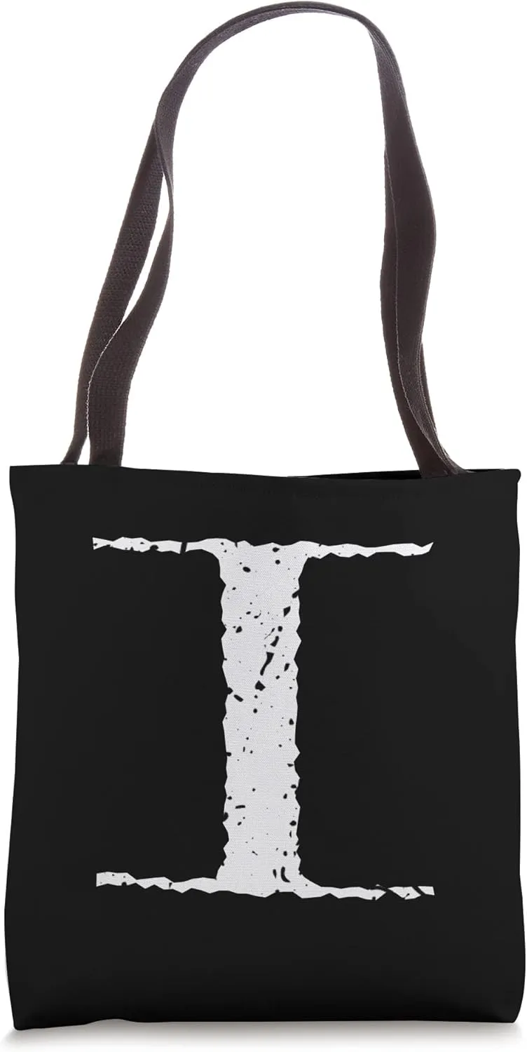 Roman Numeral One I ~ with Lines Tote Bag