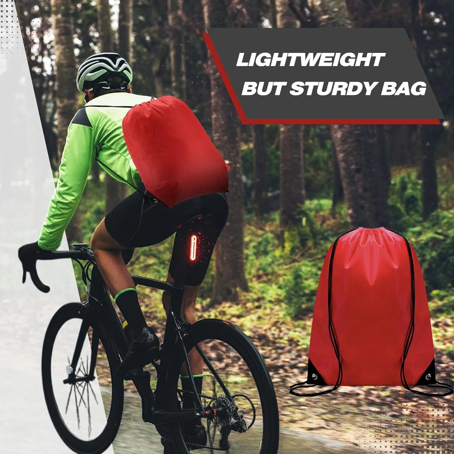 Shappy 50 Pcs Drawstring Backpack Bulk Sports Gym Cinch Bag Polyester String Bag for Men Women Children(10 Colors)