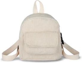Small Backpack Purse, Corduroy Mini Backpack Purse for Women, Fashion Women Backpack Purse (beige)