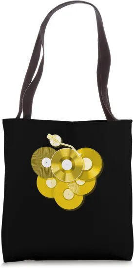 University Varsity-Gold For The Record V2 Yellow Graphic Tote Bag