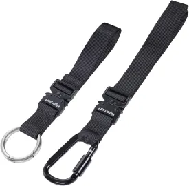 Vigorport 2 Pack Add A Bag Luggage Strap Jacket Gripper, Heavy Duty Luggage Belt for Carry on Bag with Metal Carabiner, Travel Suitcase Accessories, Easy to Carry Your Extra Bags (Black, 2 Clips)